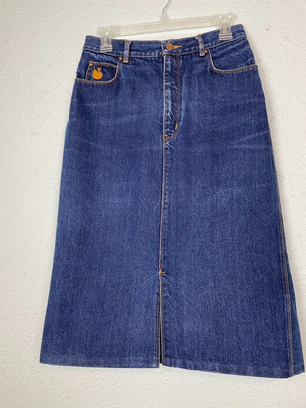 Vintage 80s Womens Gloria Vanderbilt Mujani Size 12 Pencil Denim Jean Skirt 216